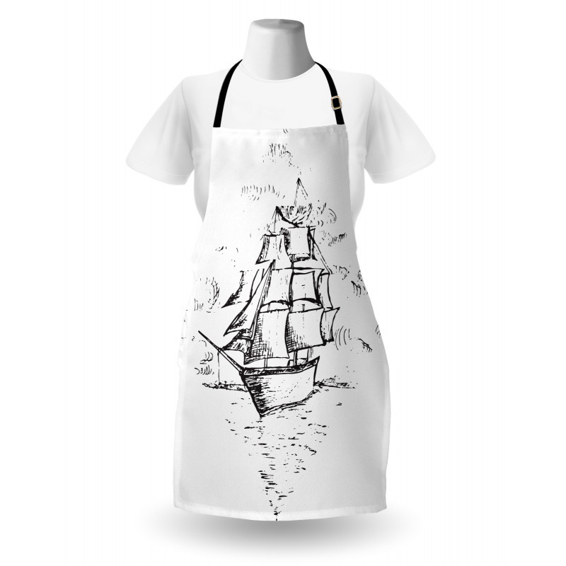 Sailboat Sketch Apron