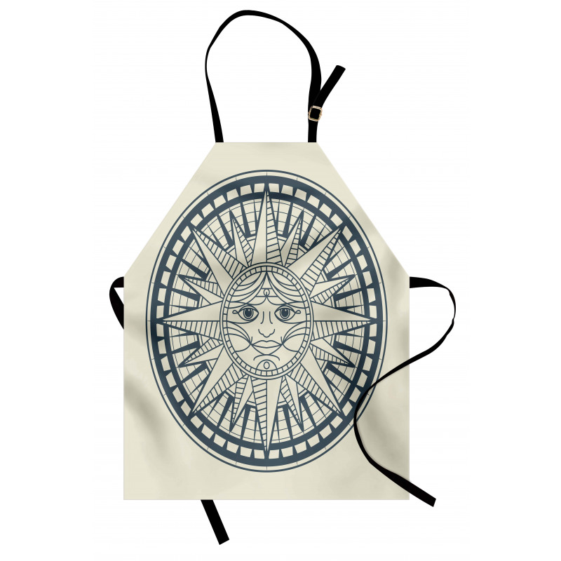 Retro Sun Compass Apron