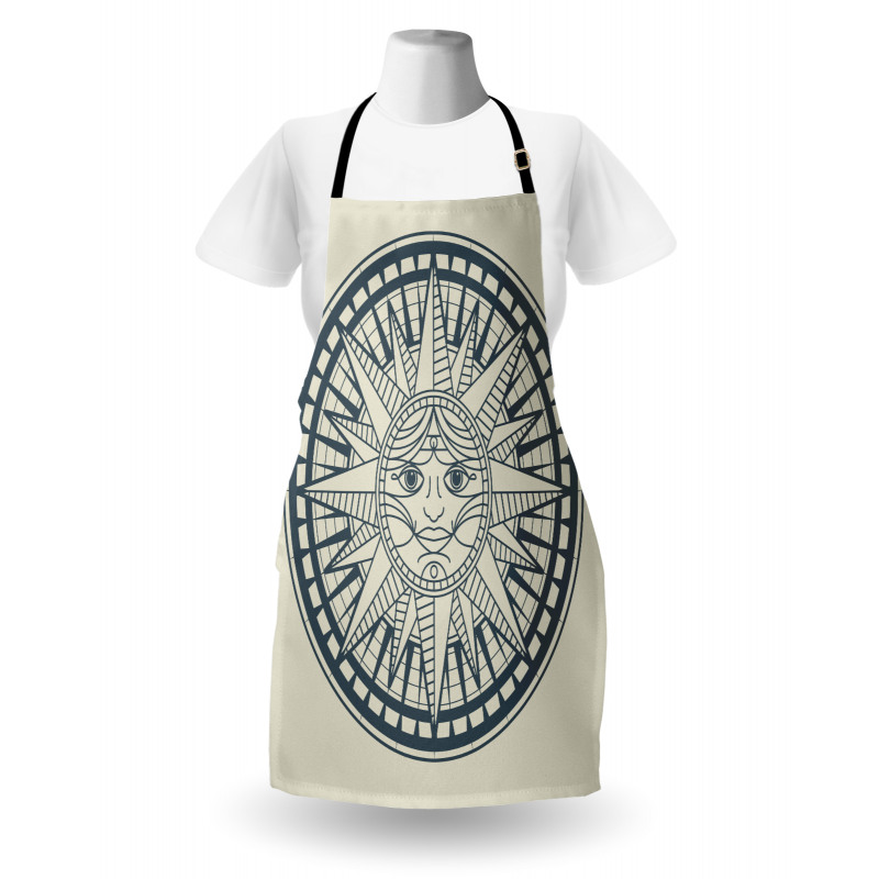 Retro Sun Compass Apron