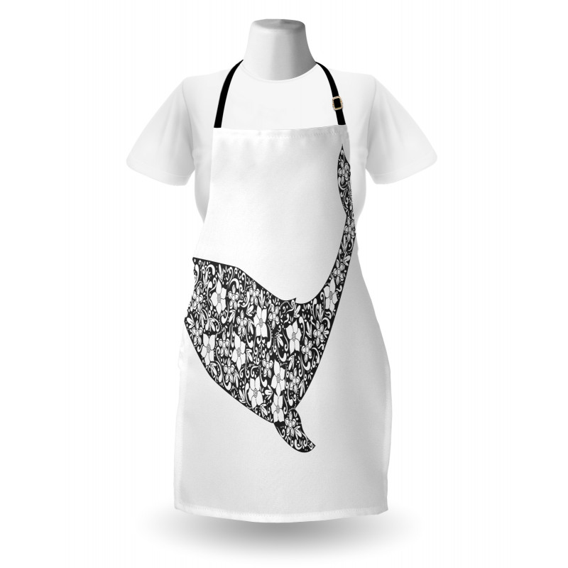 Zentangle Whale Apron