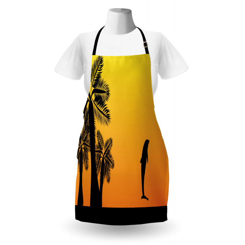 Ombre Sunset Palms Dolphin Apron