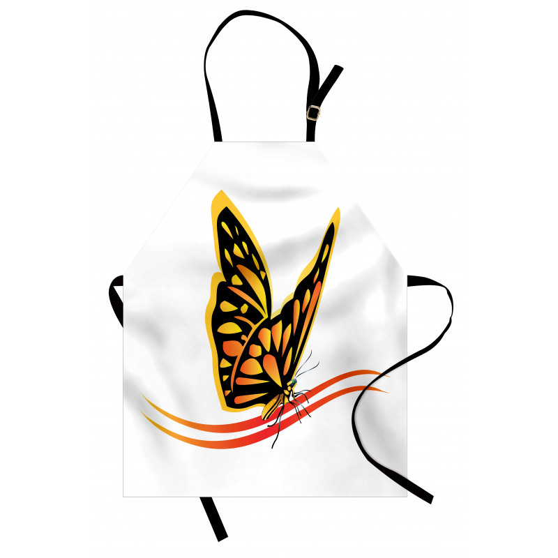 Delicate Spring Moth Art Apron