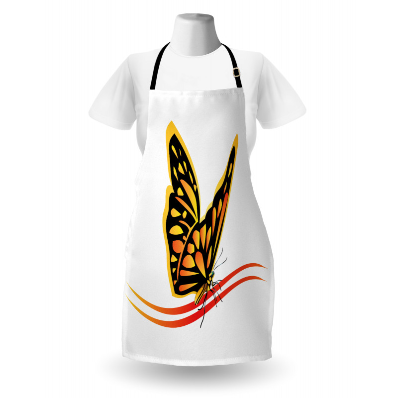 Delicate Spring Moth Art Apron