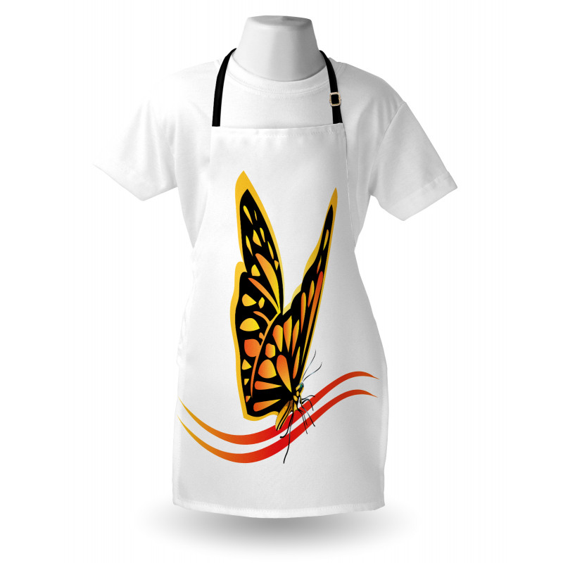 Delicate Spring Moth Art Apron