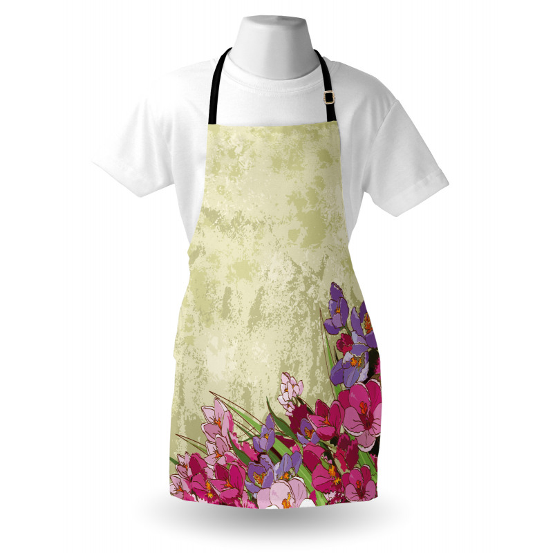 Flora Grunge Theme Apron