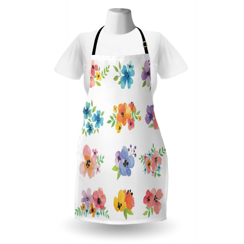 Watercolor Bouquets Apron