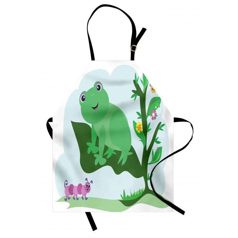 Childish Animals Floral Leaf Apron