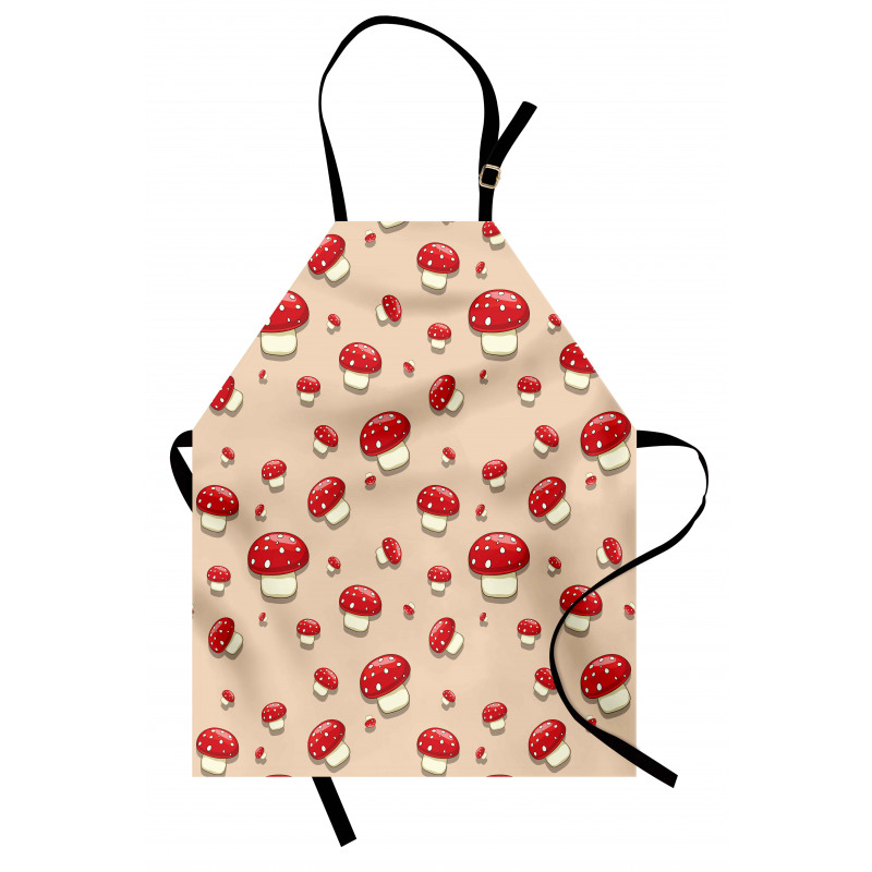 Cartoon Mushrooms Apron