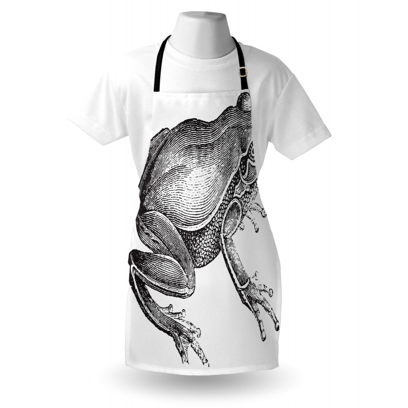 Engraved Amphibian Fauna Art Apron