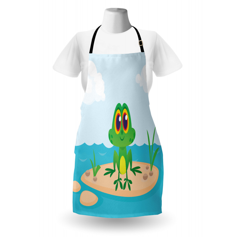 Nursery Cartoon Animal Scene Apron