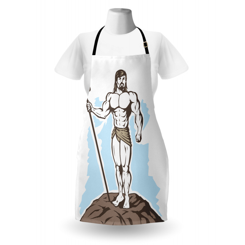 Greek Myth Man on a Rock Apron