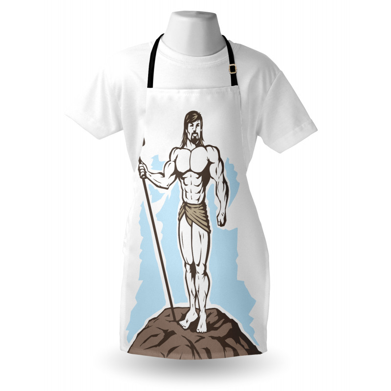 Greek Myth Man on a Rock Apron