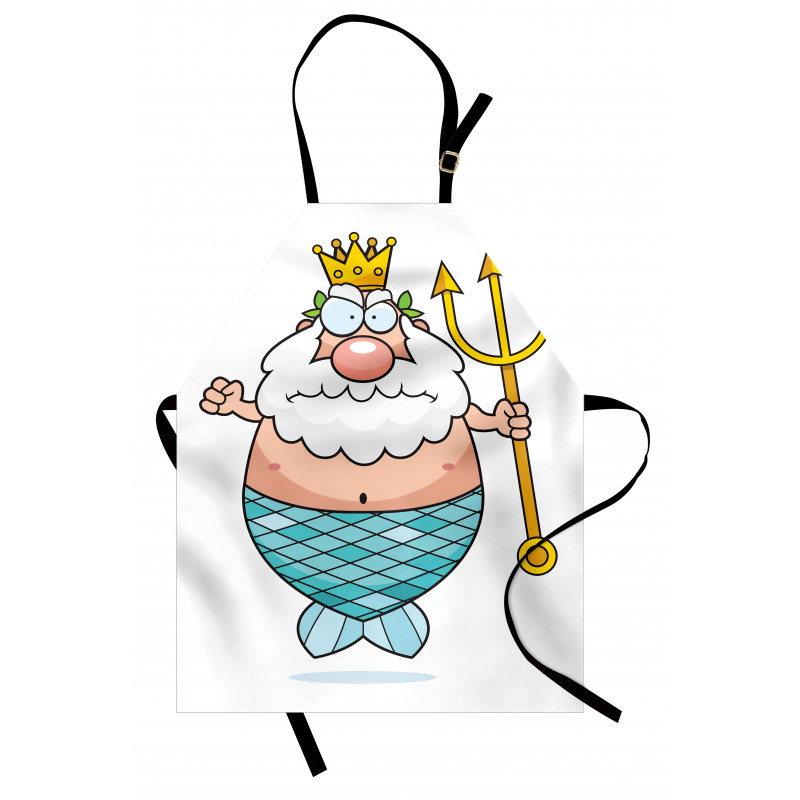 Funny Cartoon Angry King Apron