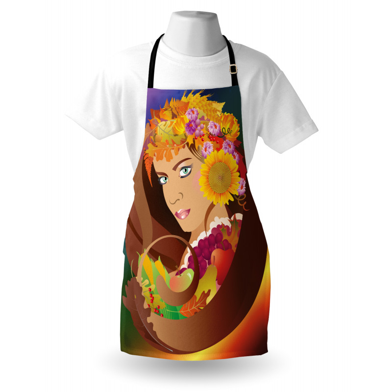 Floral Leafy and Fruits Hair Apron