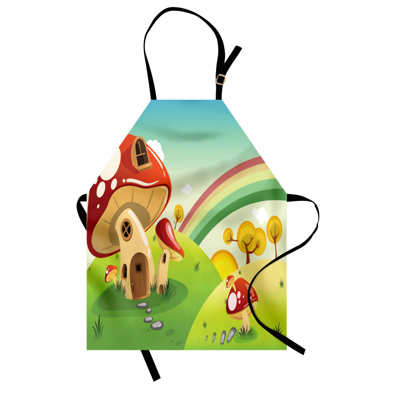 Farm Field Rain Mushroom Apron