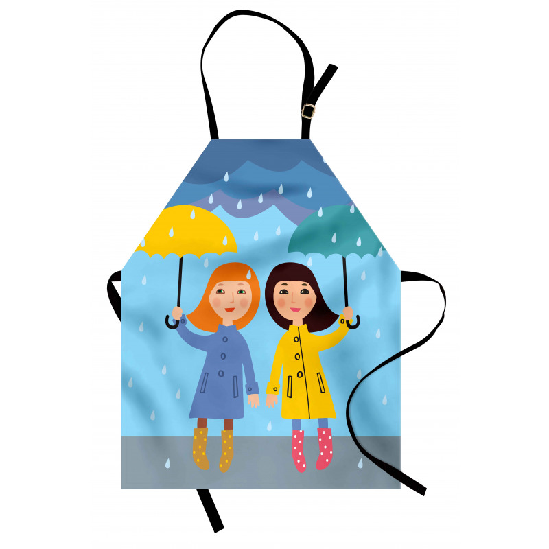 Girls Under the Rain Apron