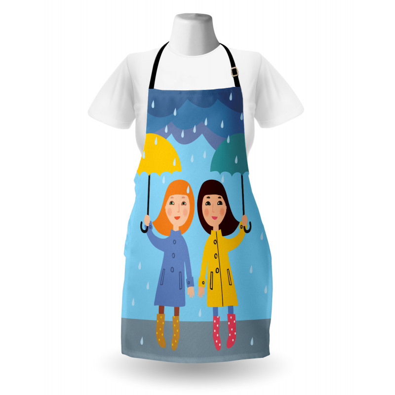 Girls Under the Rain Apron