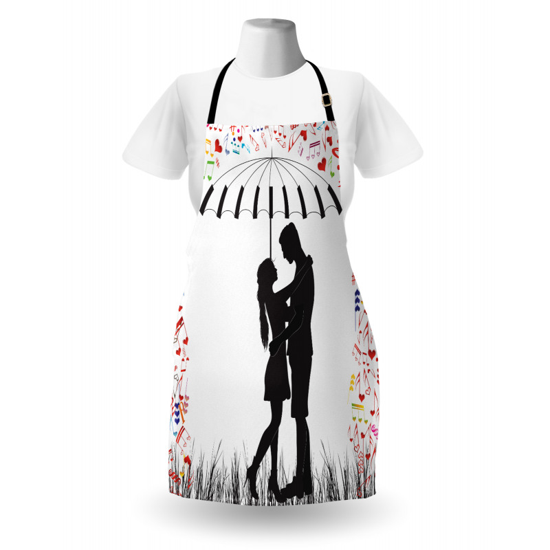 Young Romantic Couple Apron