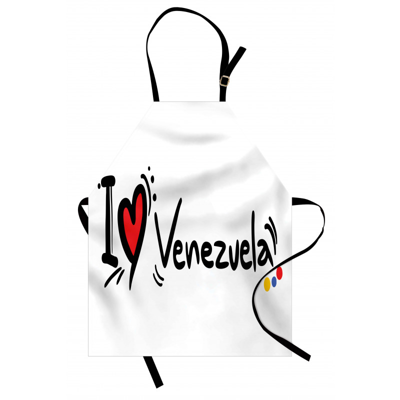 I Love Venezuela Wording Apron