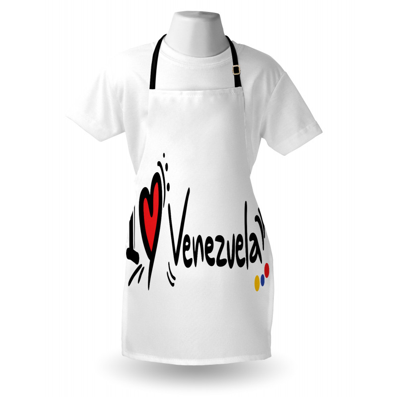 I Love Venezuela Wording Apron