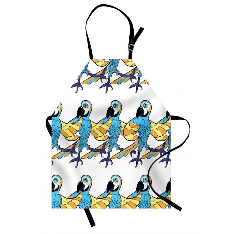 Tropic Colorful Parrots Apron