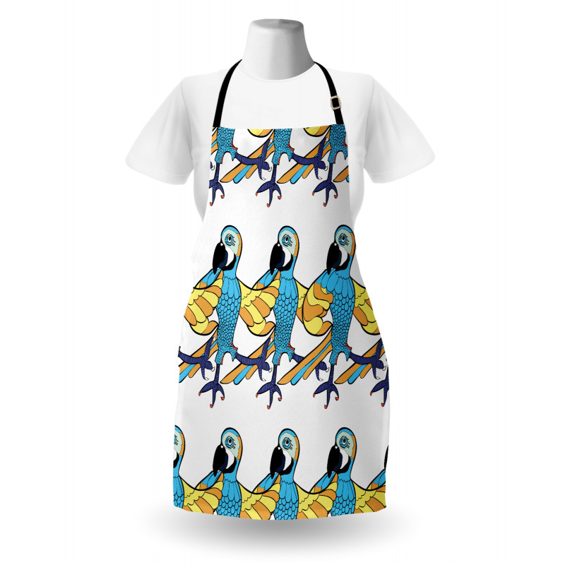 Tropic Colorful Parrots Apron