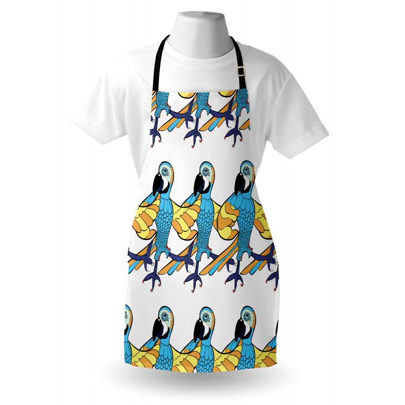 Tropic Colorful Parrots Apron