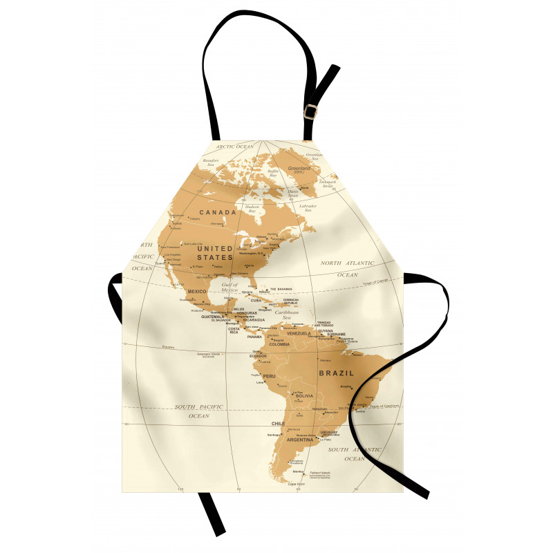 North South America Map Apron