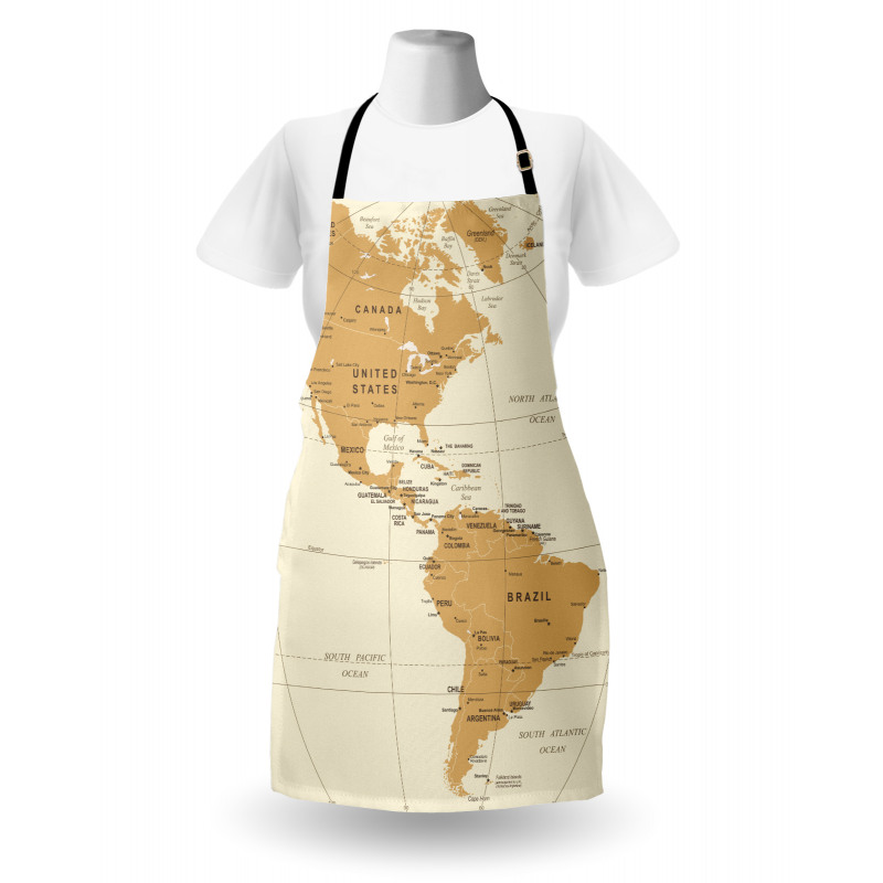 North South America Map Apron