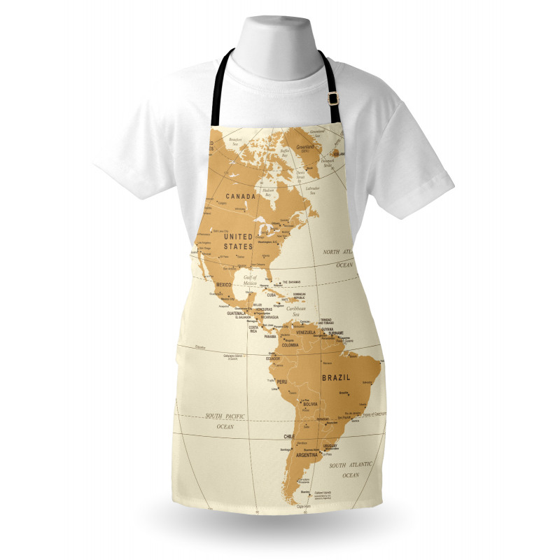 North South America Map Apron