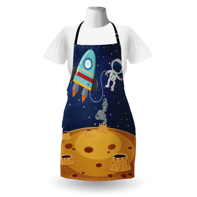 Cartoon Design Space Theme Apron