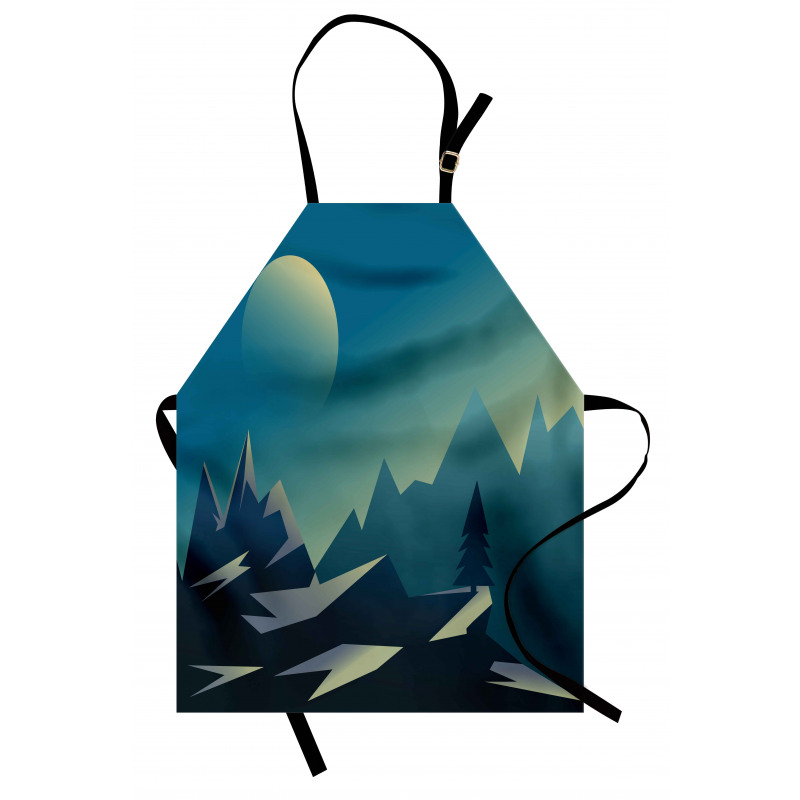 Geometric Landscape Scene Apron