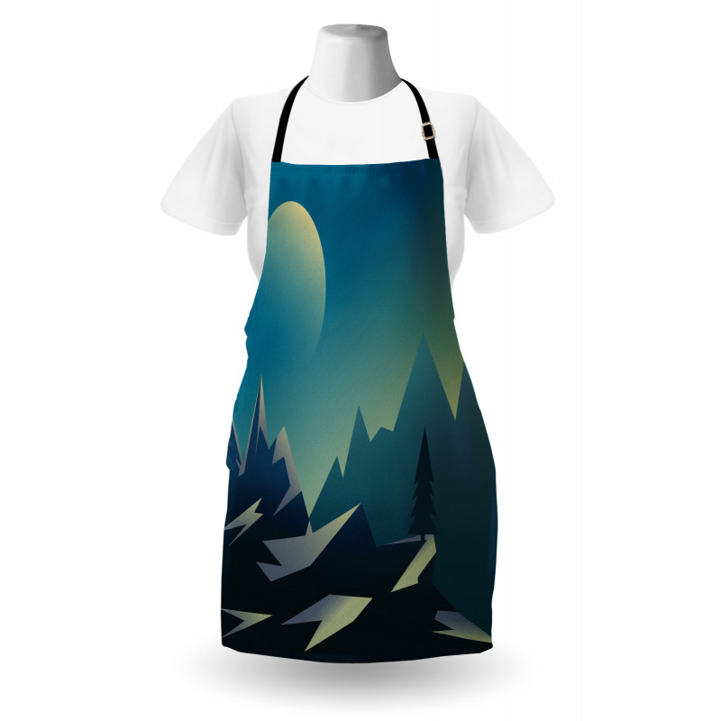 Geometric Landscape Scene Apron