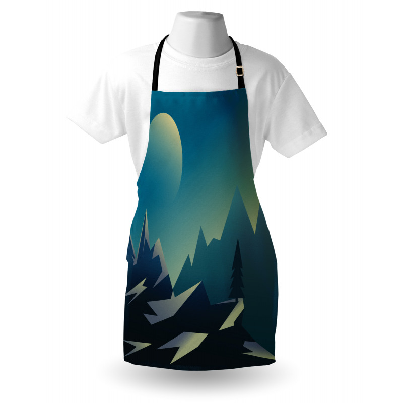 Geometric Landscape Scene Apron