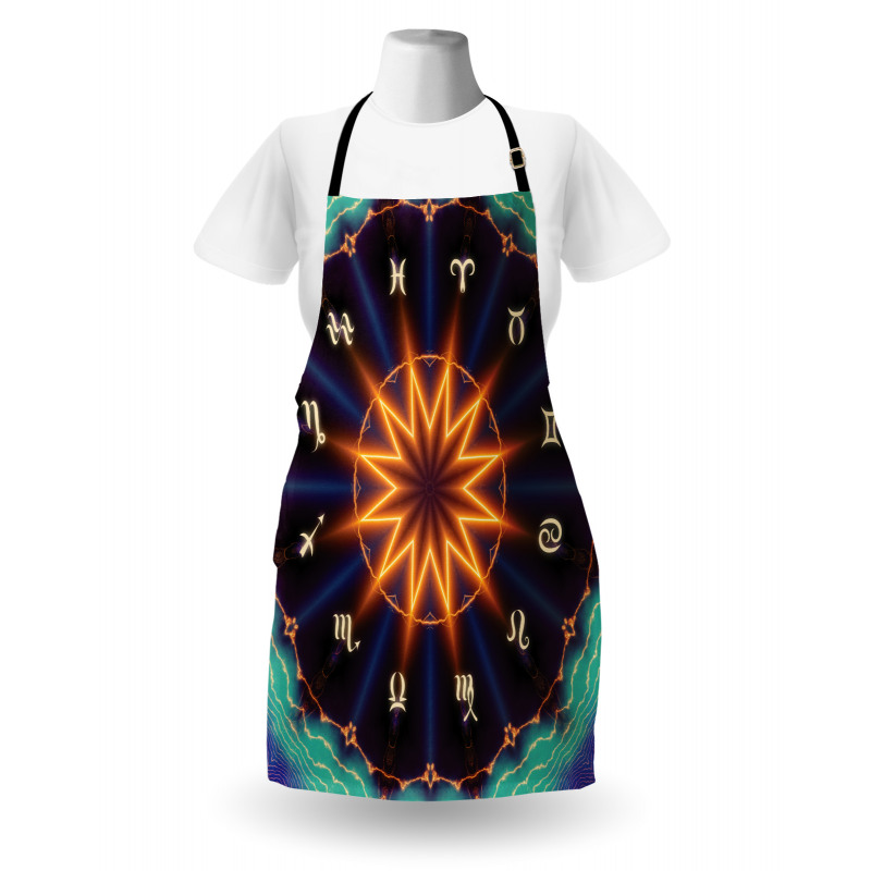 Sun Zodiac Wheel Apron