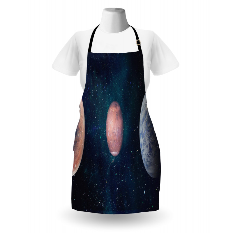 Planets Starry Galaxy Space Apron