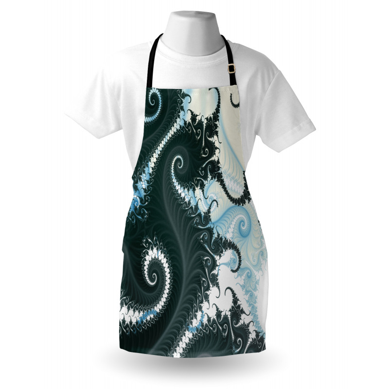 Fractal Motif with Swirls Apron