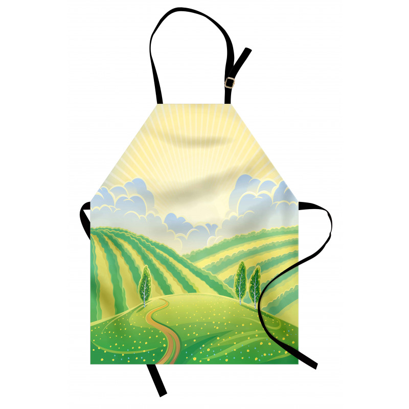 Green Field Graphic Apron