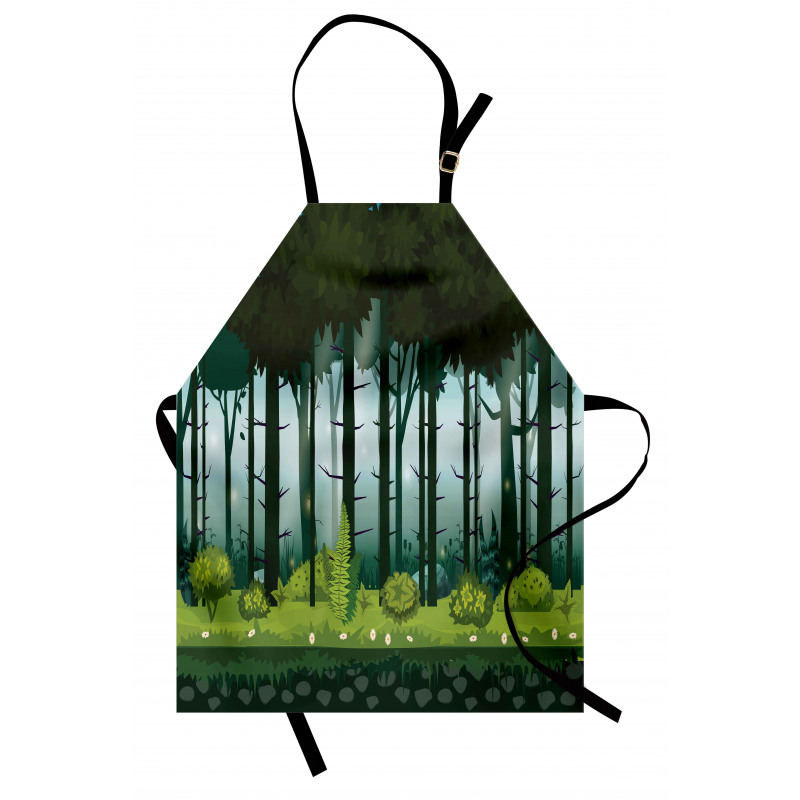 Mystic Forest Trees Twilight Apron