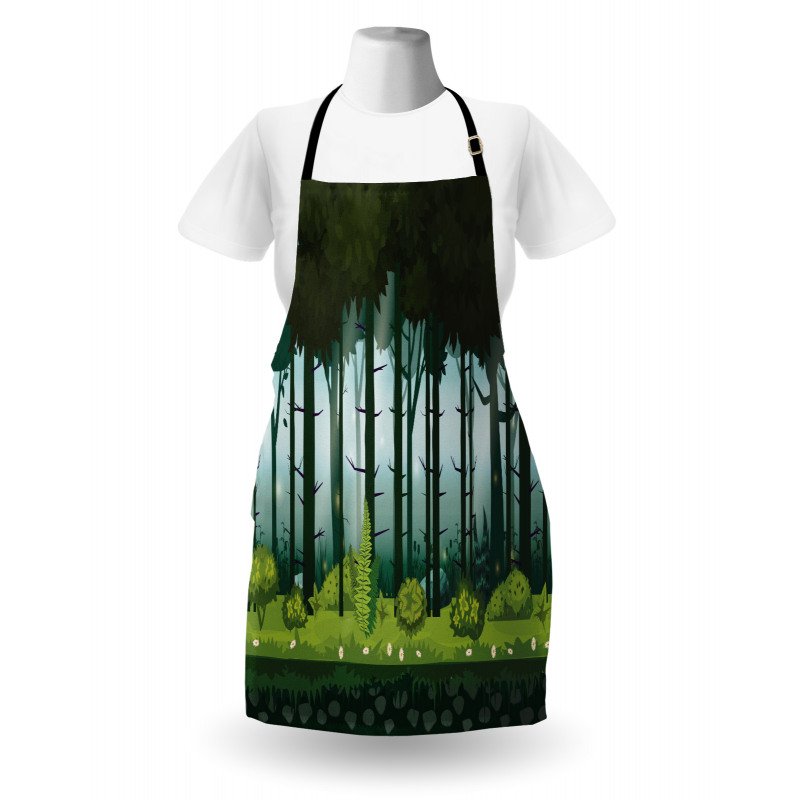 Mystic Forest Trees Twilight Apron