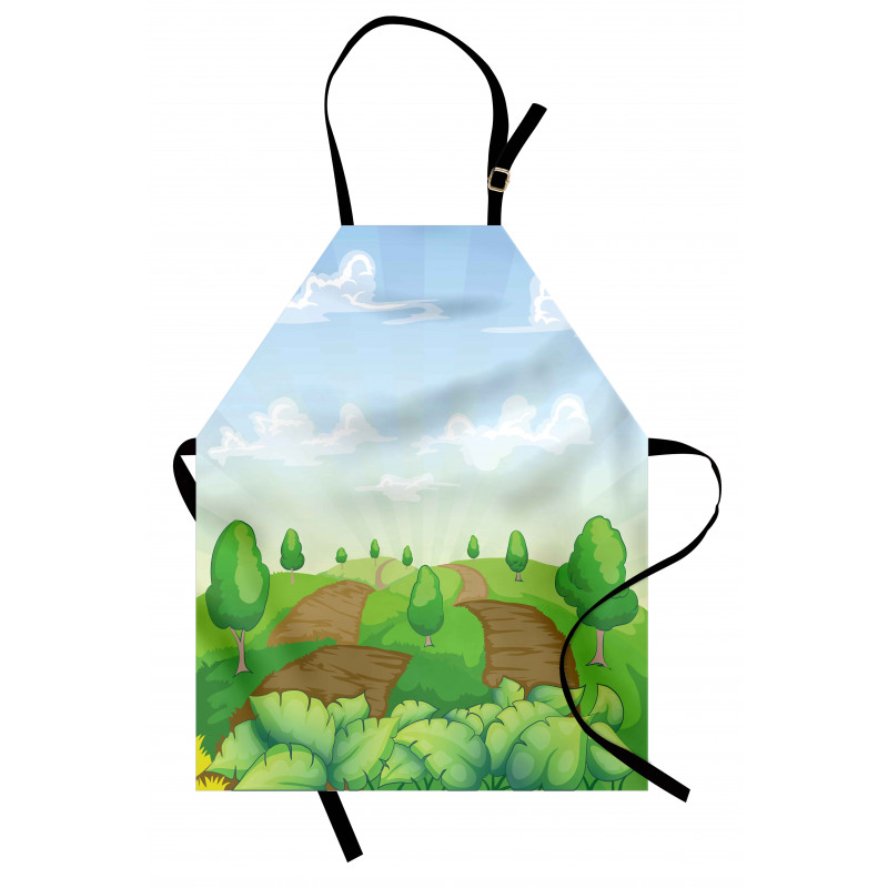 Idyllic Farm Fields Apron