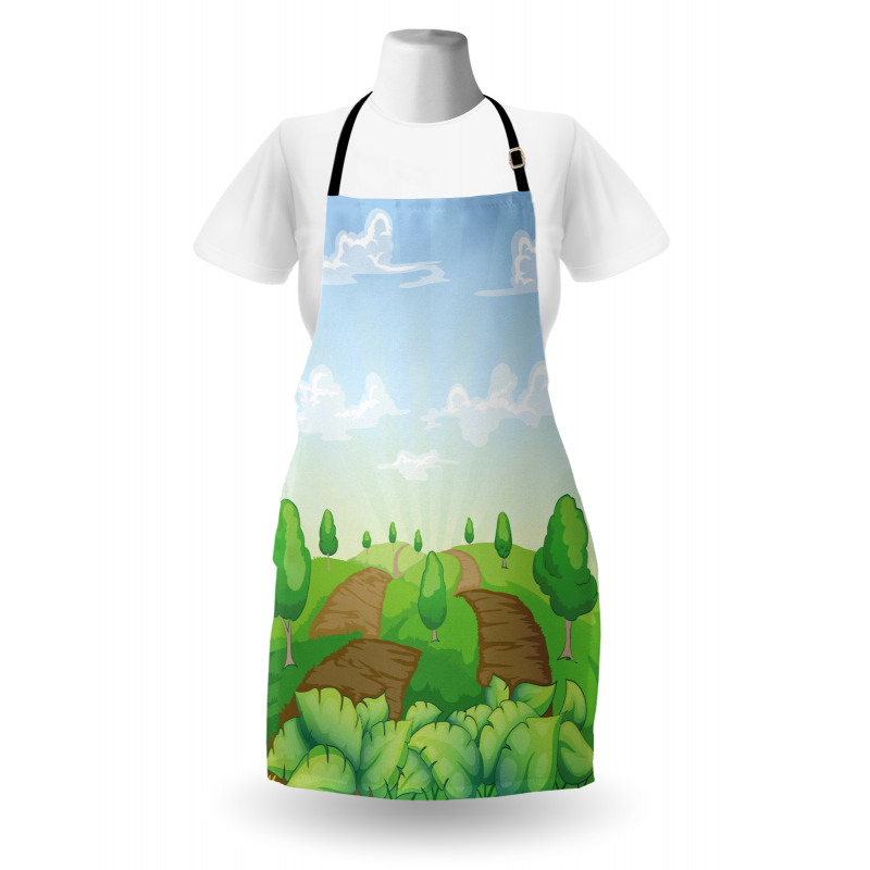 Idyllic Farm Fields Apron