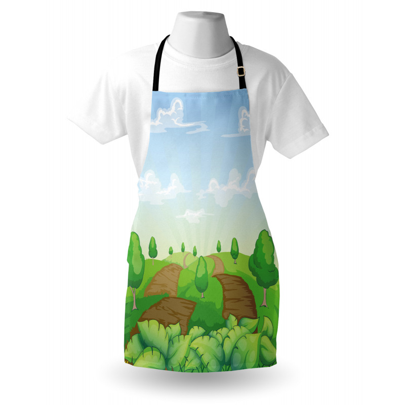 Idyllic Farm Fields Apron