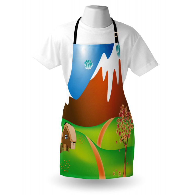 Cartoon Country Scene Apron