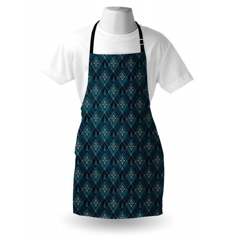 Floral and Checkered Apron