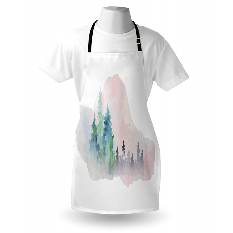 Watercolor Forest Artwork Apron