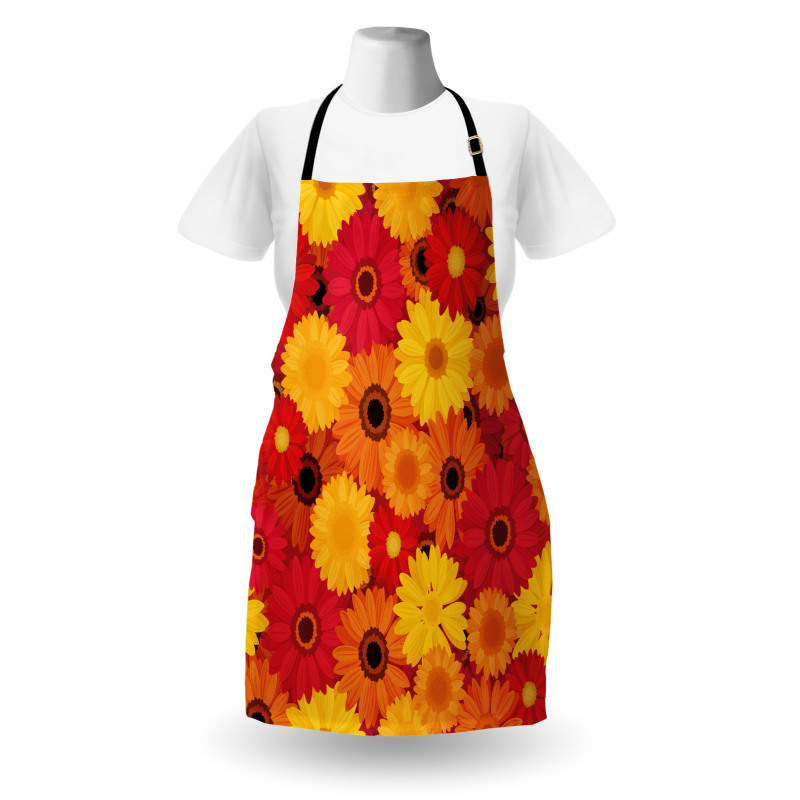 Warm Tones Flowers Apron