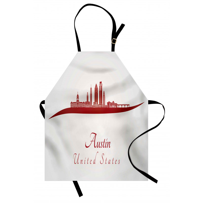 Calligraphic Modern Skyline Apron