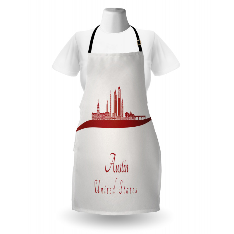 Calligraphic Modern Skyline Apron