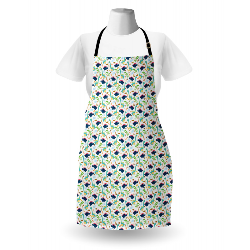 Dinosaurs Funny Doodle Apron